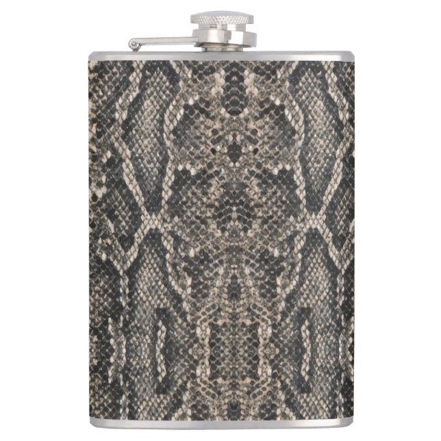 brown snake skin pattern | flask (Front)