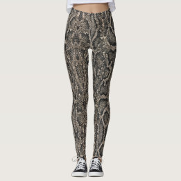 brown snake skin pattern | leggings