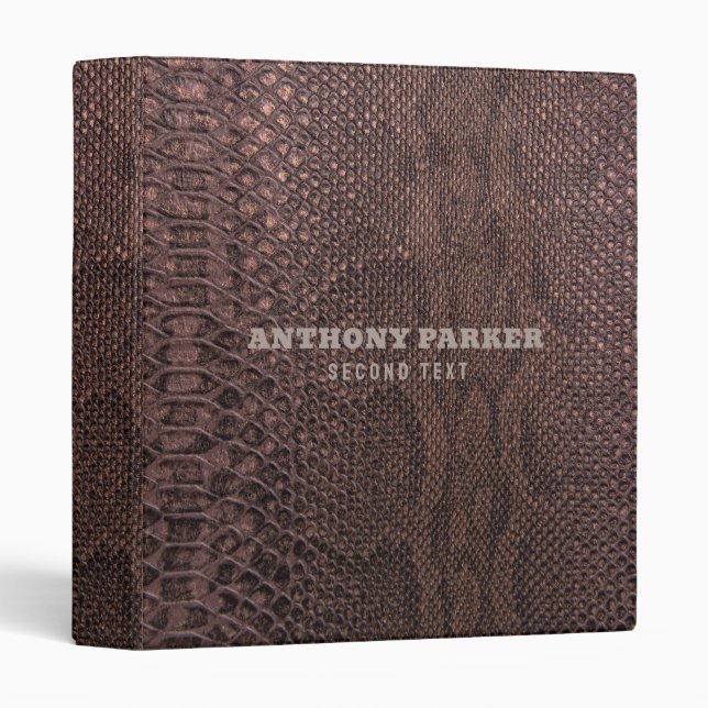 Brown Snakeskin Background  3 Ring Binder (Front/Spine)