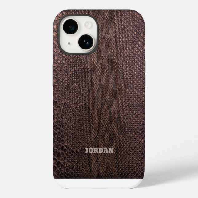 Brown Snakeskin Case-Mate iPhone Case (Back)