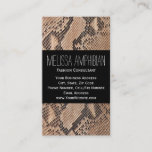 Brown Snakeskin Fashion Consultant Stylist Business Card