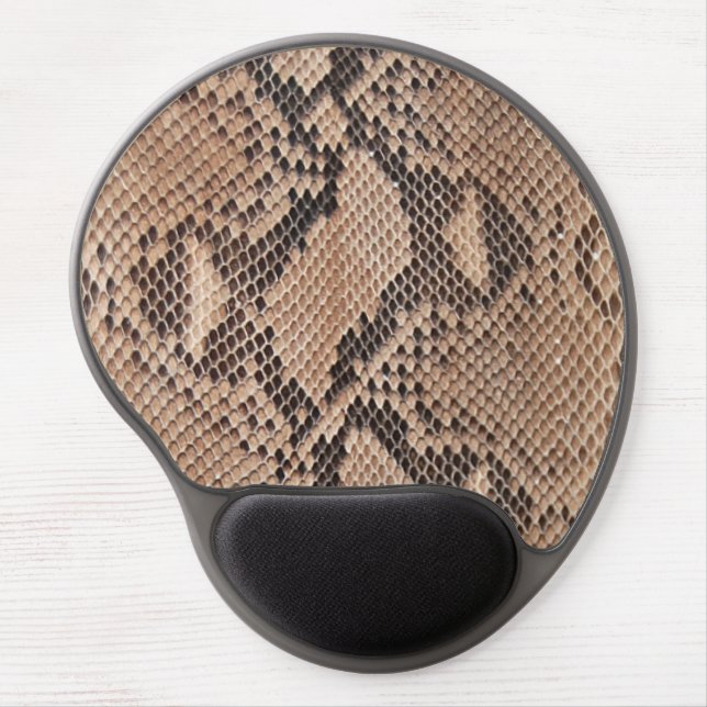Brown Snakeskin Look Gel Mouse Pad (Front)