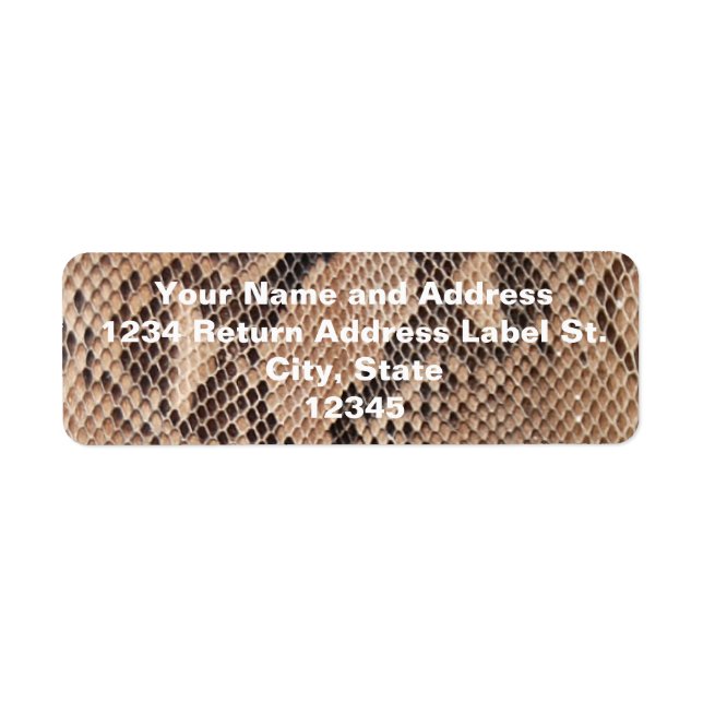 Brown Snakeskin Look Label (Front)