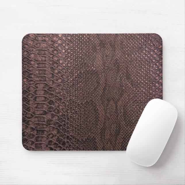 Brown Snakeskin Pattern  Mouse Pad (With Mouse)