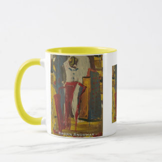 brown snowman mug