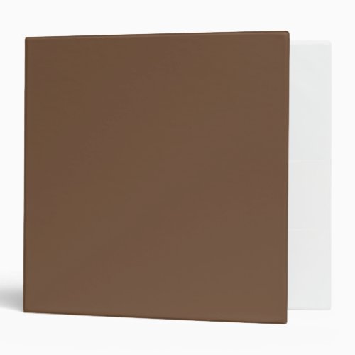 Brown Solid Color Minimalist 3 Ring Binder