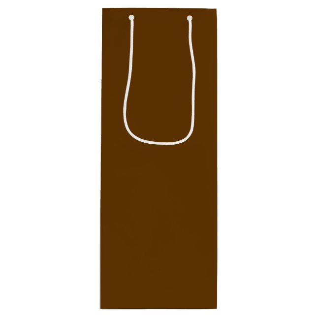 Brown (solid color)  wine gift bag (Front)