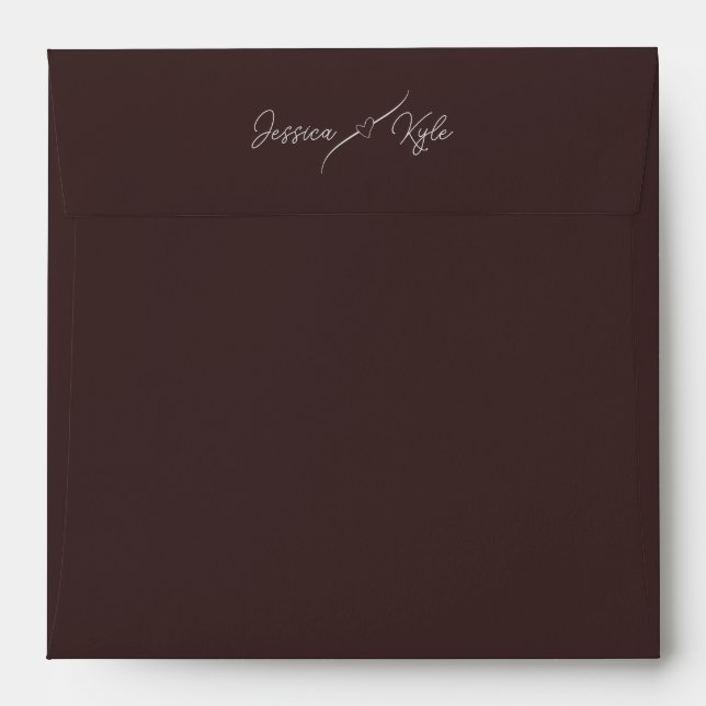 Brown Solid Stationery Colored Envelope (Back (Top Flap))