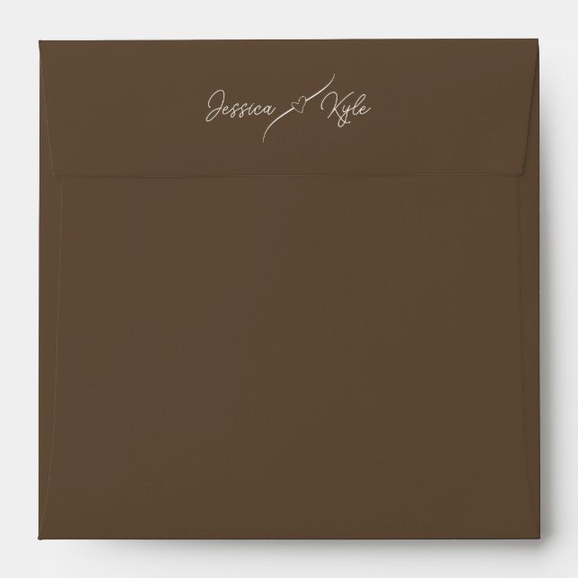 Brown Solid Stationery Colored Envelope (Back (Top Flap))