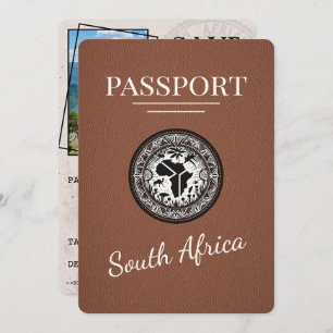Brown South Africa Passport Save The Date