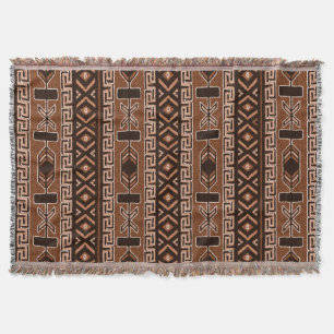 Brown Southwest Design Aztec Pattern Throw Blanket