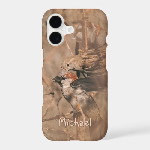 Brown Sparrow Birds Woodland Wildlife Photography iPhone 17 Case
