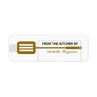 Brown Spatula Kitchen Label