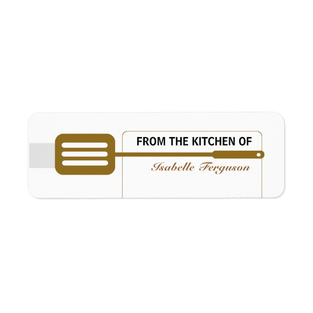 Brown Spatula Kitchen Label (Front)