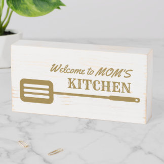 Brown Spatula Kitchen Wooden Box Sign