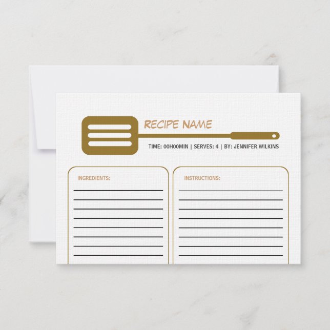 Brown Spatula Recipe Card (Front)