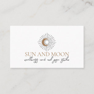 Brown Spiritual Energy Healing Sun Moon Business Card