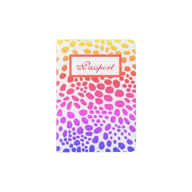 Brown Spot Animal Print Passport Holder (Front)