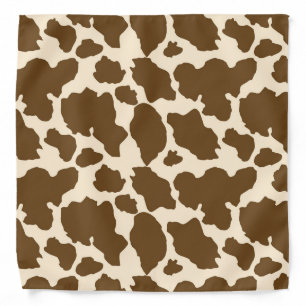 Brown Spots Cow Print Farmer Farm Animals Classy Bandana