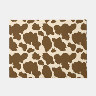Brown Spots Cow Print Farmer Farm Animals Classy Doormat