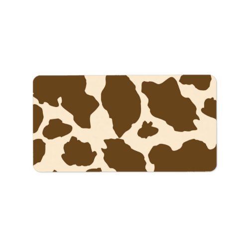 Brown Spots Cow Print Farmer Farm Animals Classy Label