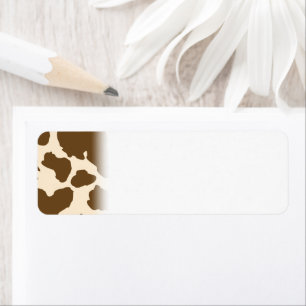 Brown Spots Cow Print Farmer Farm Animals Classy Label