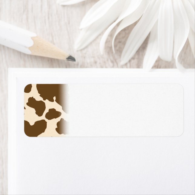Brown Spots Cow Print Farmer Farm Animals Classy Label (Insitu)