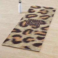 Leopard Print Brown Yoga Mat