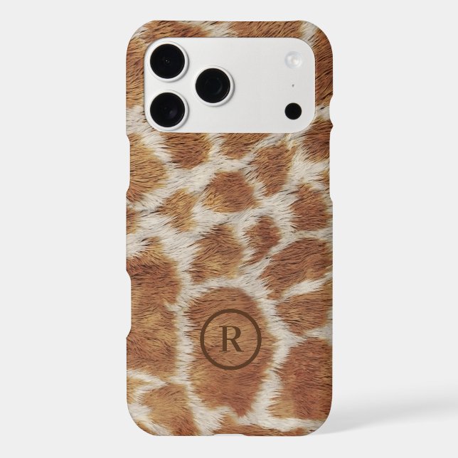 Brown spots tiger faux fur pattern iphone case (Back)