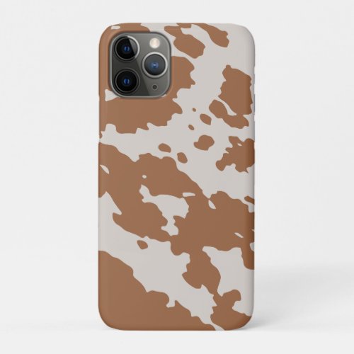 Brown Spotted Cowhide Animal Print iPhone Case