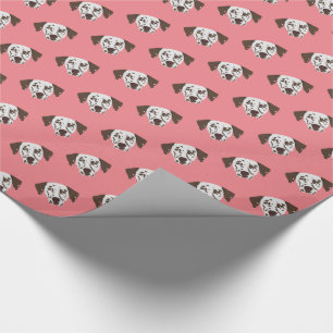 Brown-Spotted Dalmatian Dog Wrapping Paper