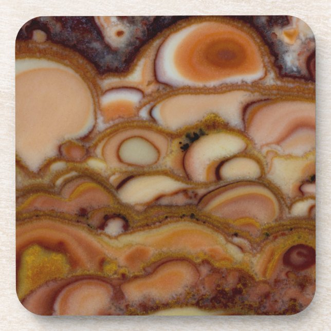 Brown Spotted Onyx Beverage Coaster (Front)