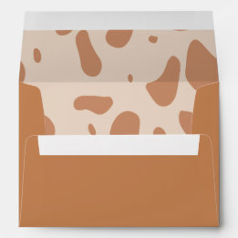 Brown spotted print envelope