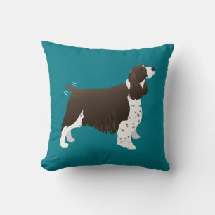 Brown Springer Spaniel Basic Breed Customizable Throw Pillow