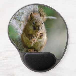 Brown Squirrel in Canadian Forest Gel Mouse Pad