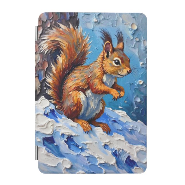 Brown Squirrel in the Snow iPad Mini Cover (Front)