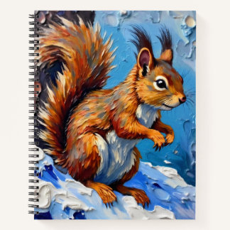 Brown Squirrel in the Snow Notebook
