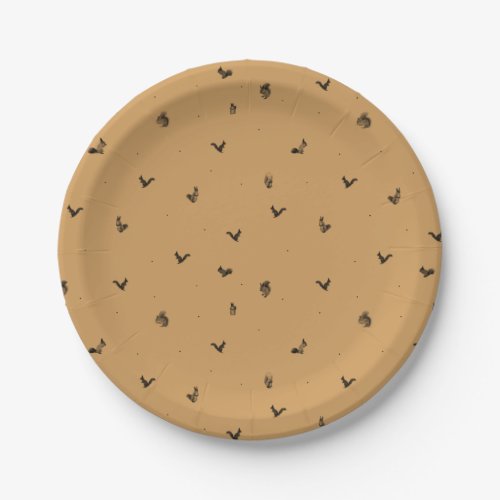 Brown squirrel pattern plate