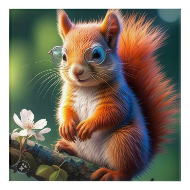 Brown Squirrel Sitting on The Branch-567656 Acrylic Print (Front)