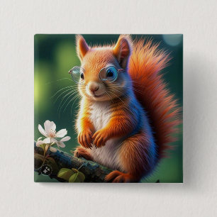 Brown Squirrel Sitting on The Branch-567656 Button