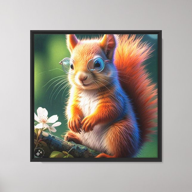 Brown Squirrel Sitting on The Branch-567656 Canvas Print (Front)