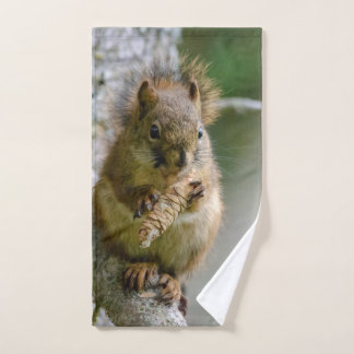 Brown Squirrel Wildlife Photography Hand Towel