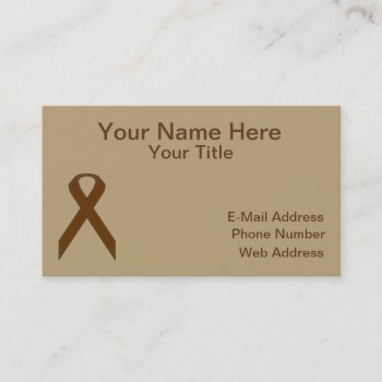 Brown Standard Ribbon By Kenneth Yoncich Business Card by KennethYoncich at Zazzle
