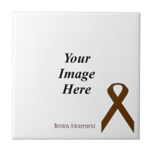 Brown Standard Ribbon by Kenneth Yoncich Ceramic Tile