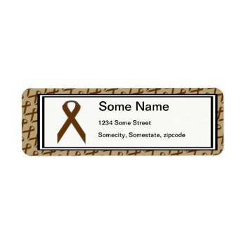 Brown Standard Ribbon By Kenneth Yoncich Label by KennethYoncich at Zazzle