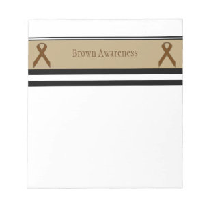 Brown Standard Ribbon by Kenneth Yoncich Notepad