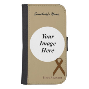 Brown Standard Ribbon by Kenneth Yoncich Phone Wallet