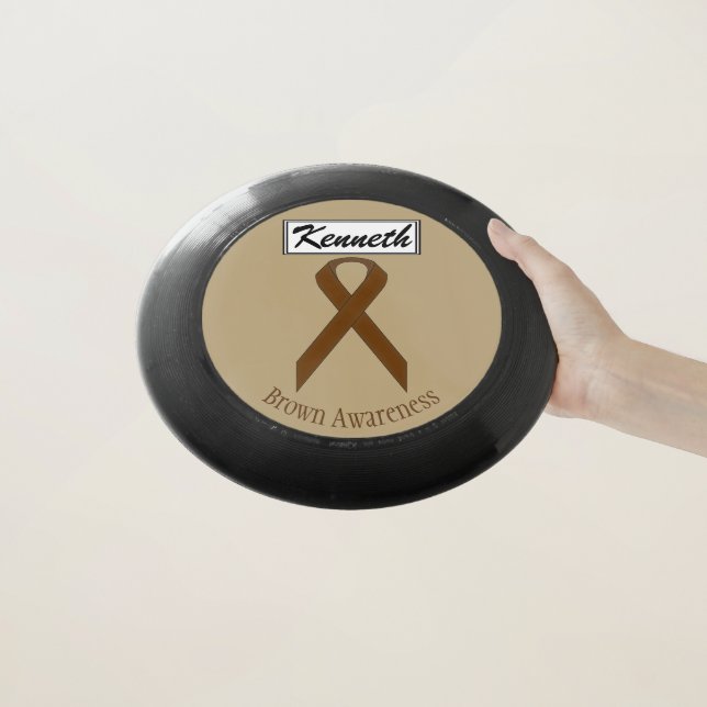 Brown Standard Ribbon by Kenneth Yoncich Wham-O Frisbee (In Hand)