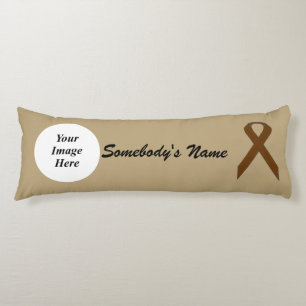 Brown Standard Ribbon Template by Kenneth Yoncich Body Pillow