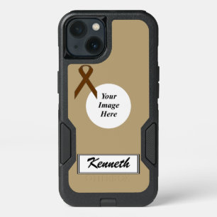 Brown Standard Ribbon Template by Kenneth Yoncich iPhone 13 Case